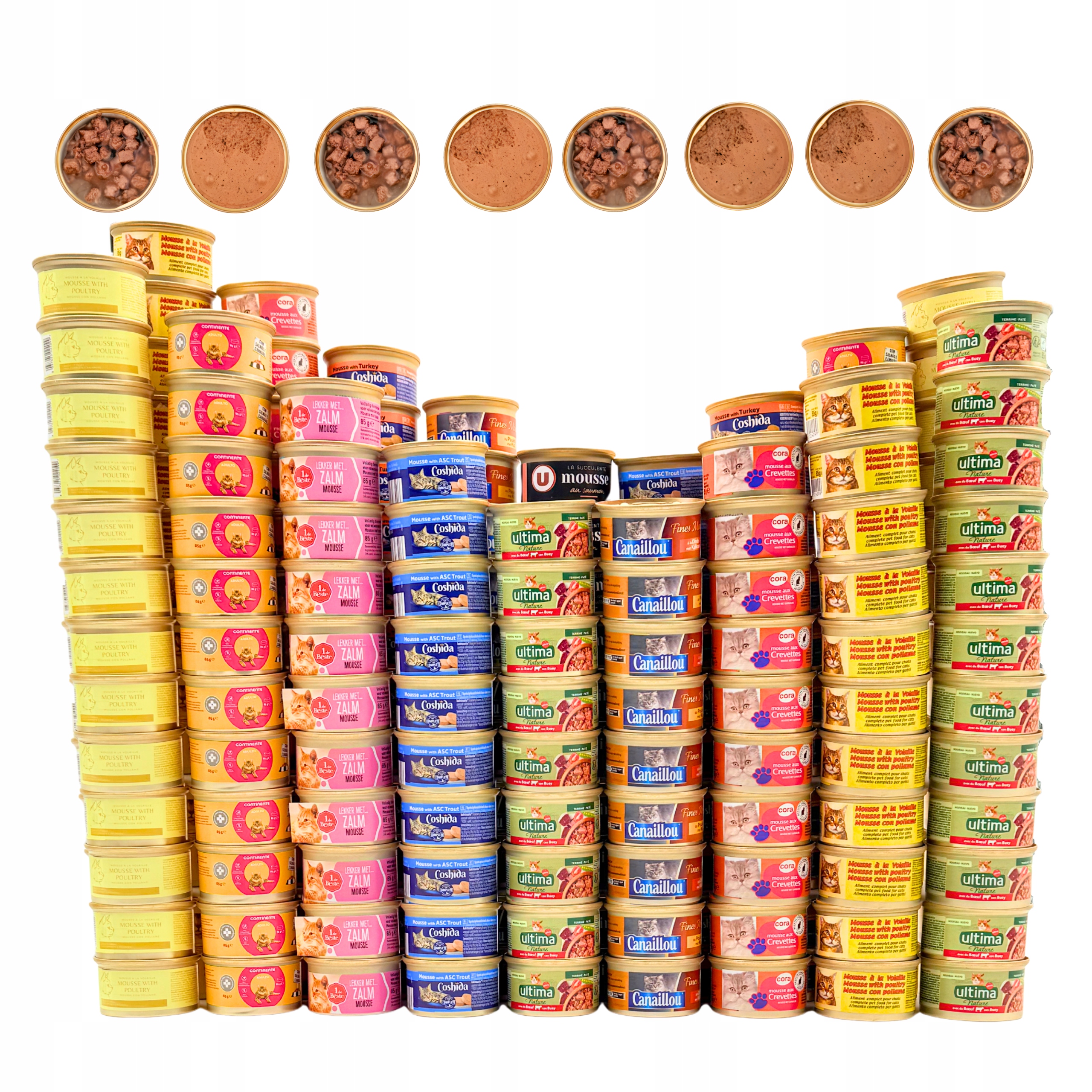 Karma mokra dla kota 90 szt. x 85 g puszki pakiet mieszany mus kawałki