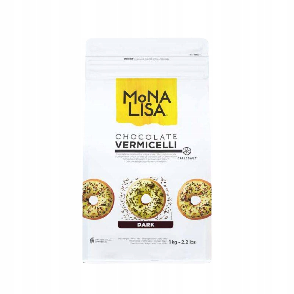 Levně Mona Lisa tmavý posyp Vermicelli Dark 1 kg