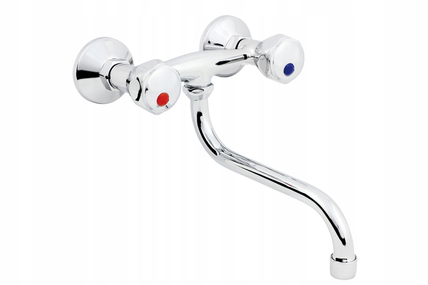 Aqbau Standard nástěnná dřezová baterie Otočný baterie mosaz chrom