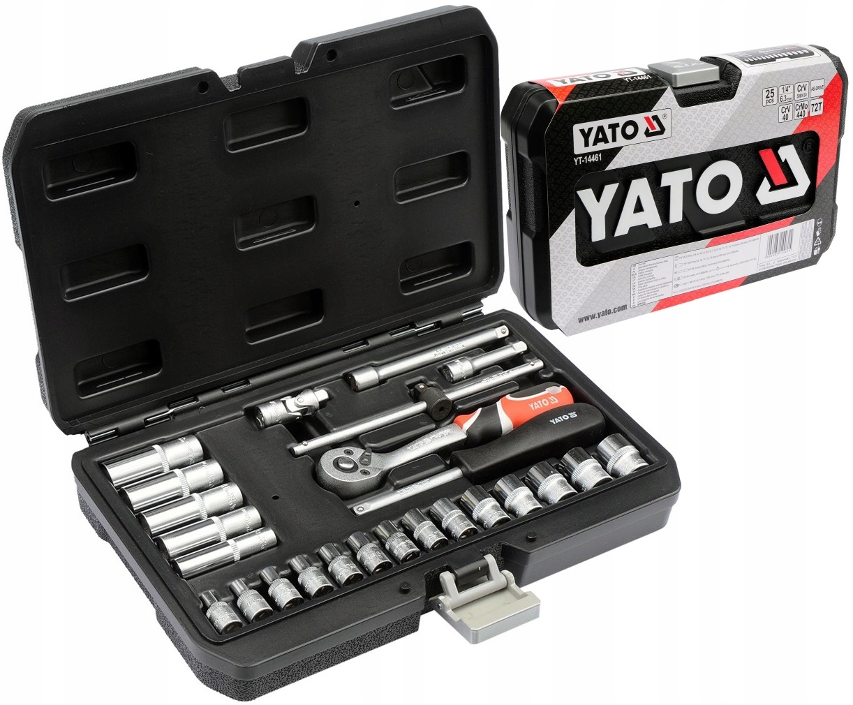 

Yato Zestaw Kluczy Nasadowych 1/4'' 25szt YT-14461