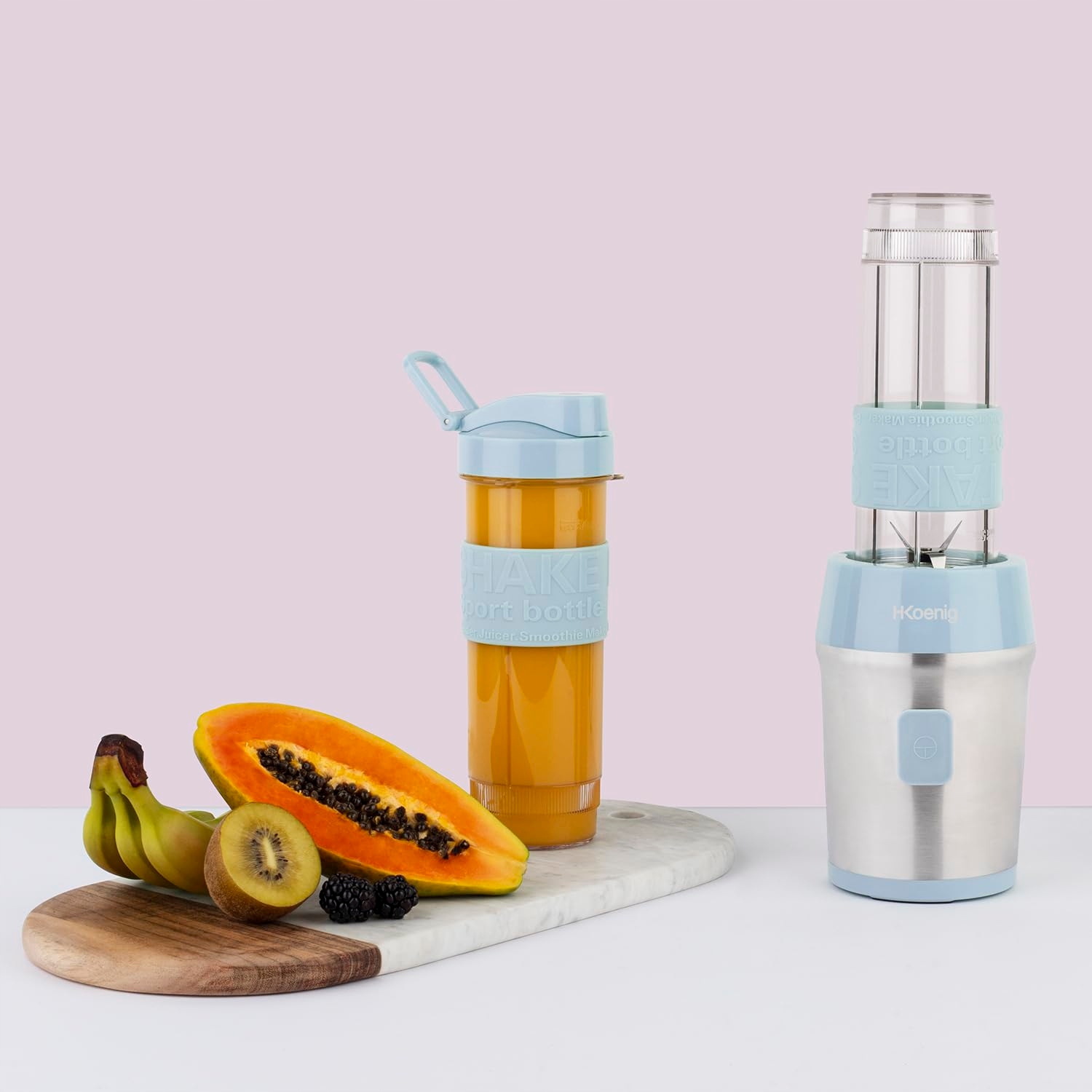 HKOENIG Mini Blender Kompaktowy Niebieski 570mL 300W Bez BPA Smoothie — miniatura 7