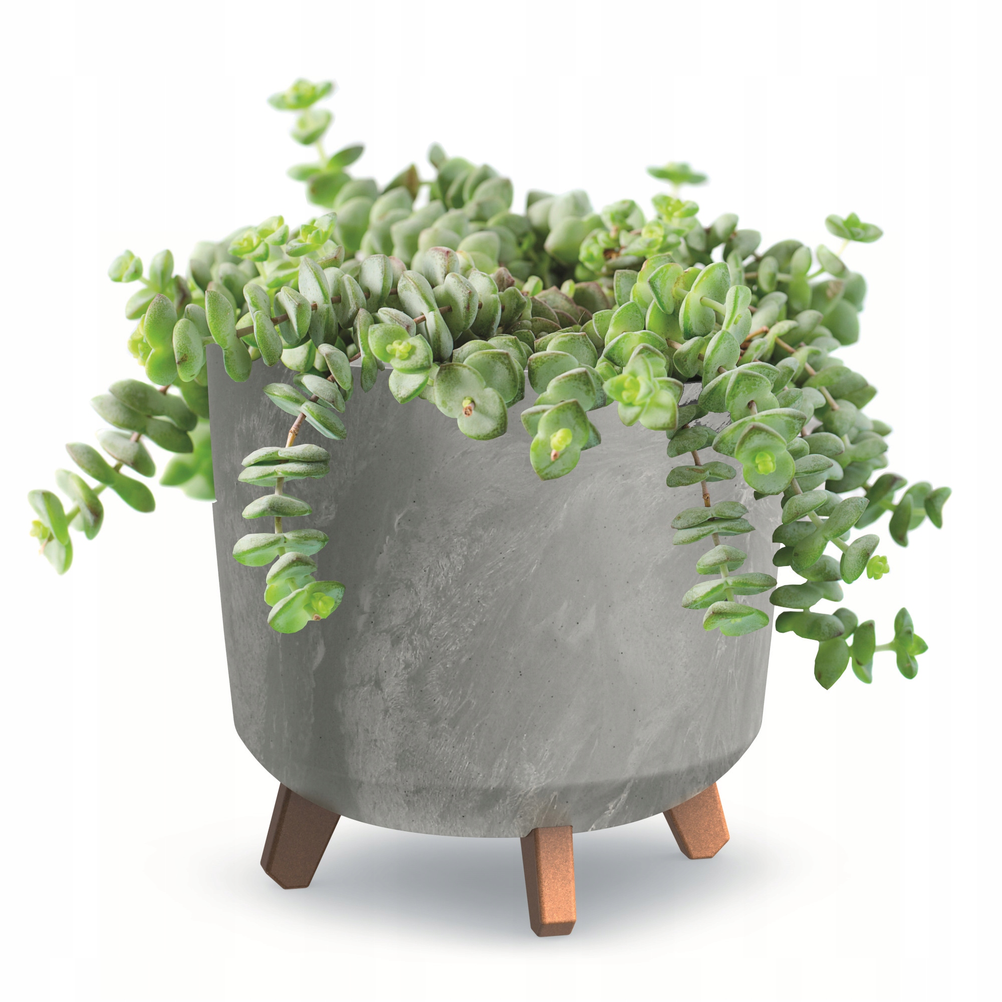

Donica okrągła wysoka na nóżkach 30cm szara beton