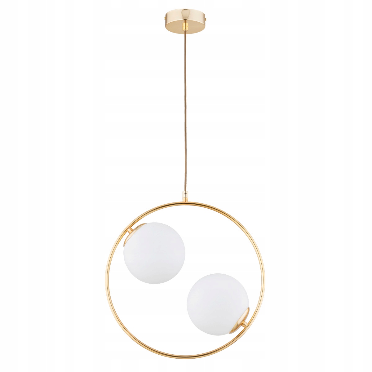Závěsná lampa Avia Alfa Zlatá 2xE14 Moderní skleněné koule
