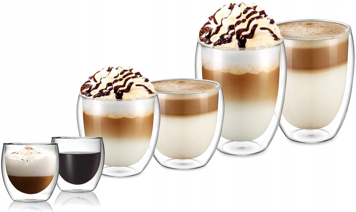 

Szklanki Termiczne Do Kawy Latte Espresso 6 Sztuk