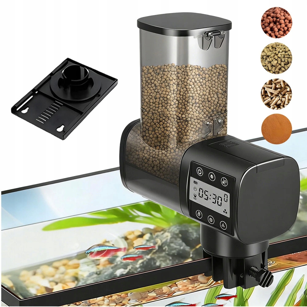 500 ML Automatické Krmítko S LCD Displejem Pro Akvarijní Ryby