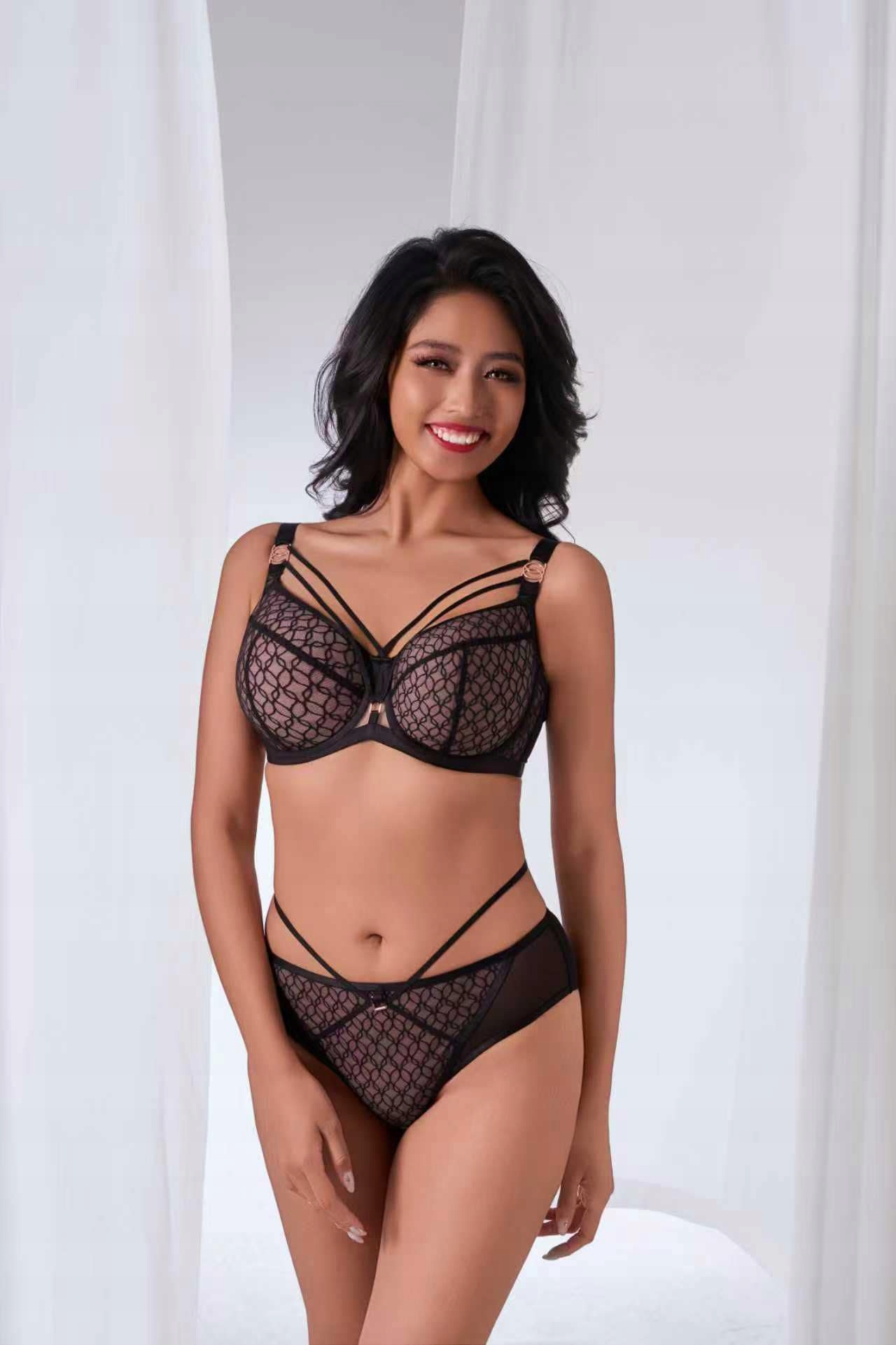 Biustonosz Usztywniany Lanny Mode Dilara , czarny 80D