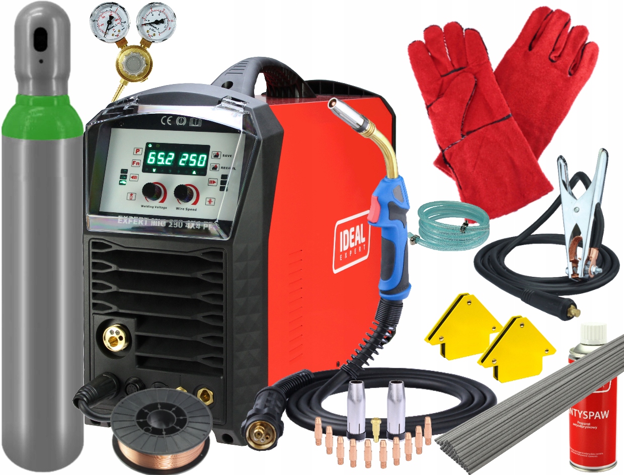 Półautomat Spawarka Migomat Expert Mig 250 Pfc Synergia Mma Tig 4x4 Ideal