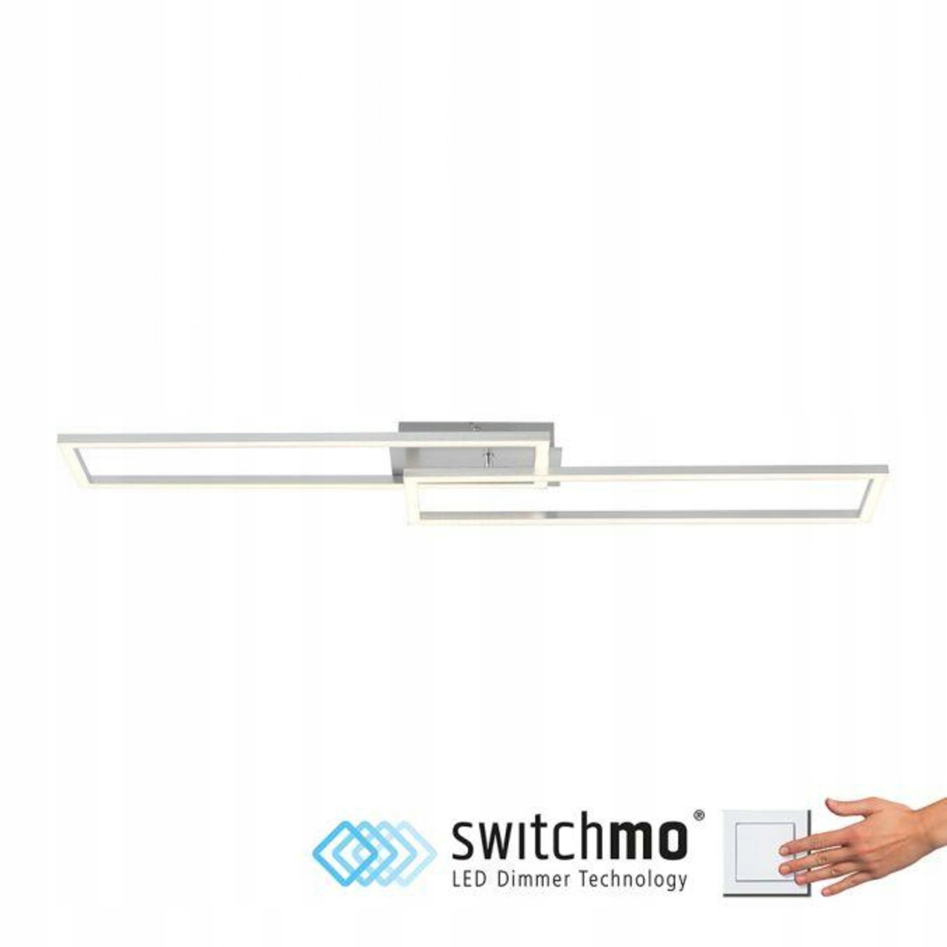 Led stropné svietidlo Just Light, strieborné, 102 cm, 3krokové stmievanie, 3000K