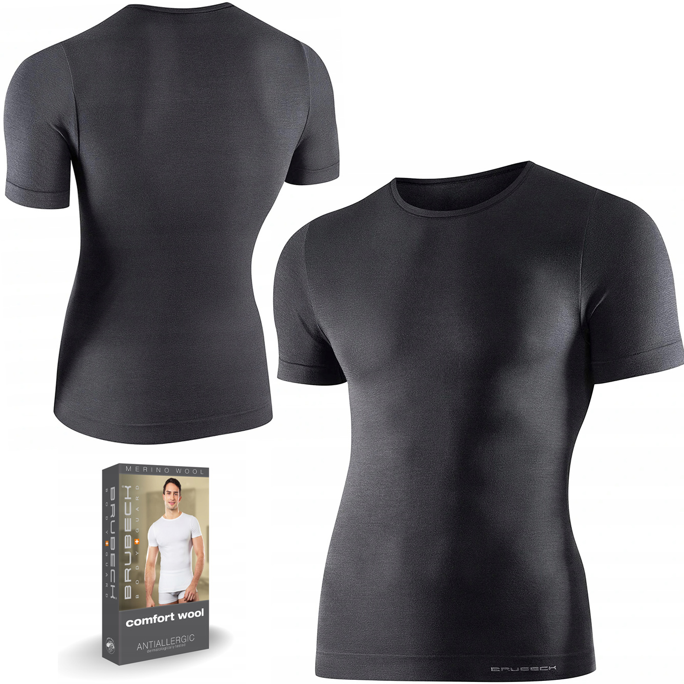 Podkoszulka Męska Brubeck Merino Termoaktywna Koszulka Wełniana M