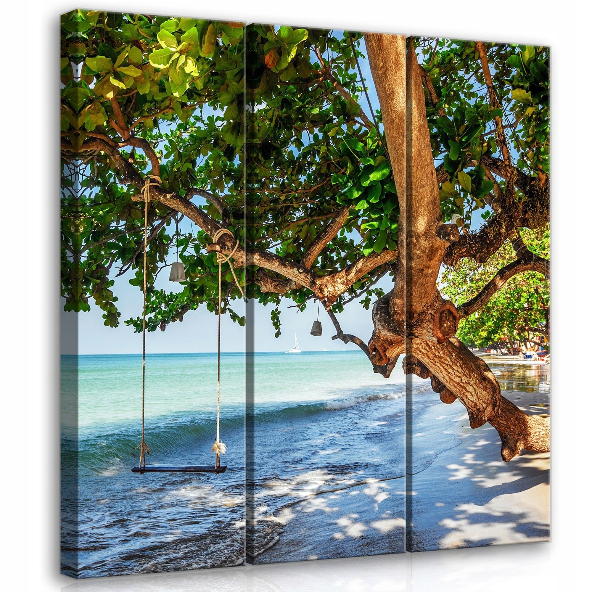Obraz 90x100 Tropická pláž houpačka ráj samota klid moře