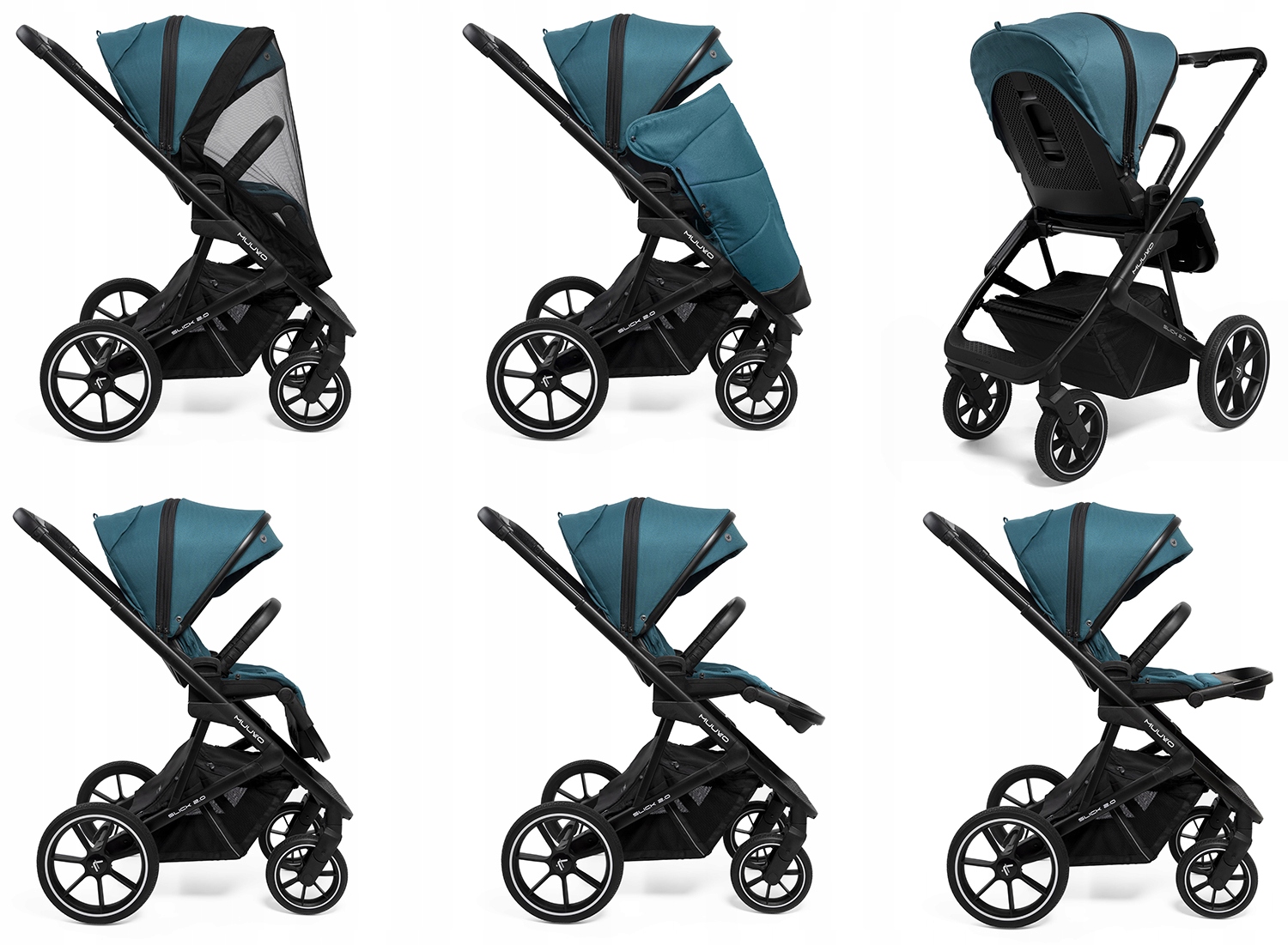 MUUVO SLICK 2.0 WÓZEK SPACEROWY SPACERÓWKA + TORBA AKCESORIA TROPICAL GREEN Model Slick 2.0