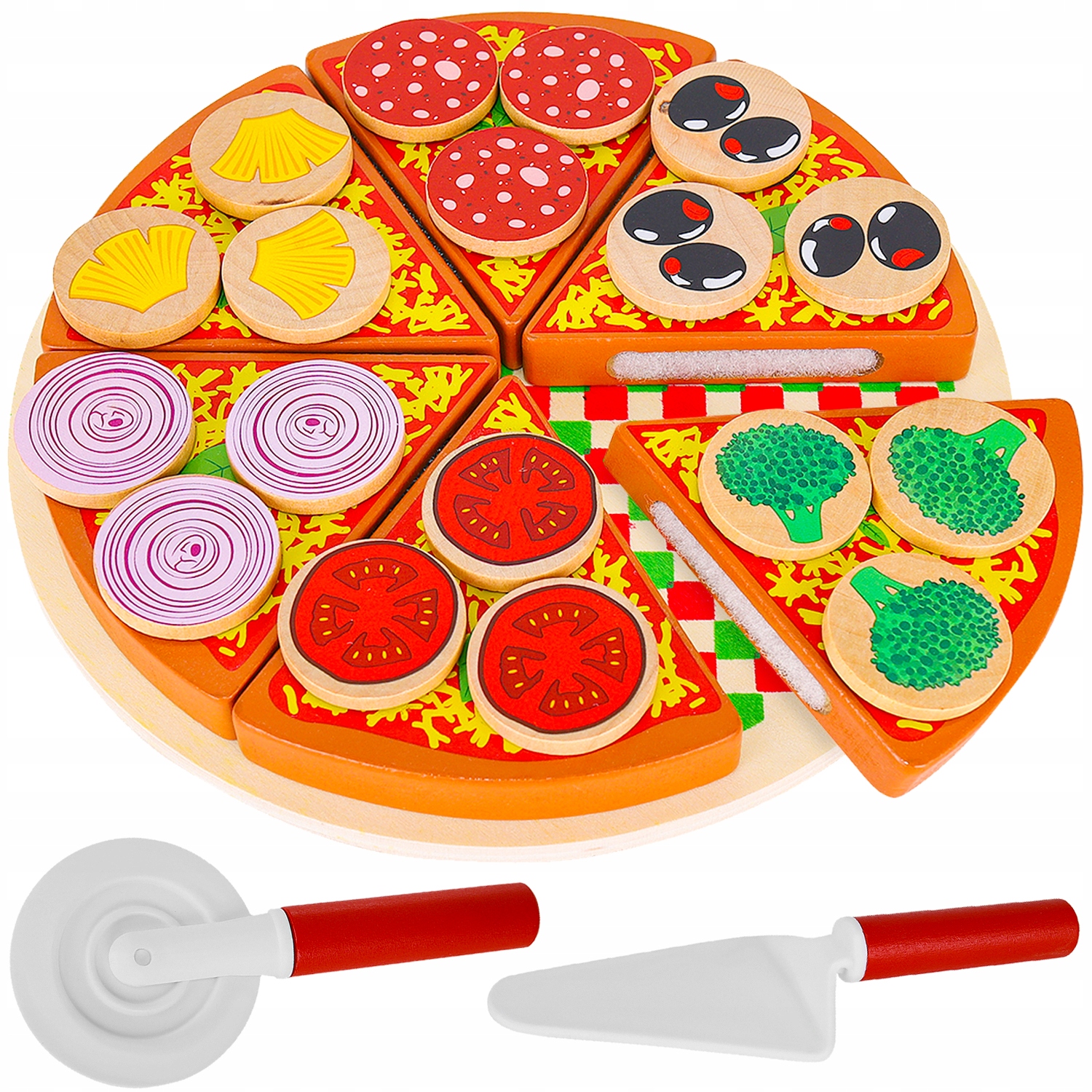 

Drewniana Pizza do Krojenia na Rzep Akcesoria Nóż