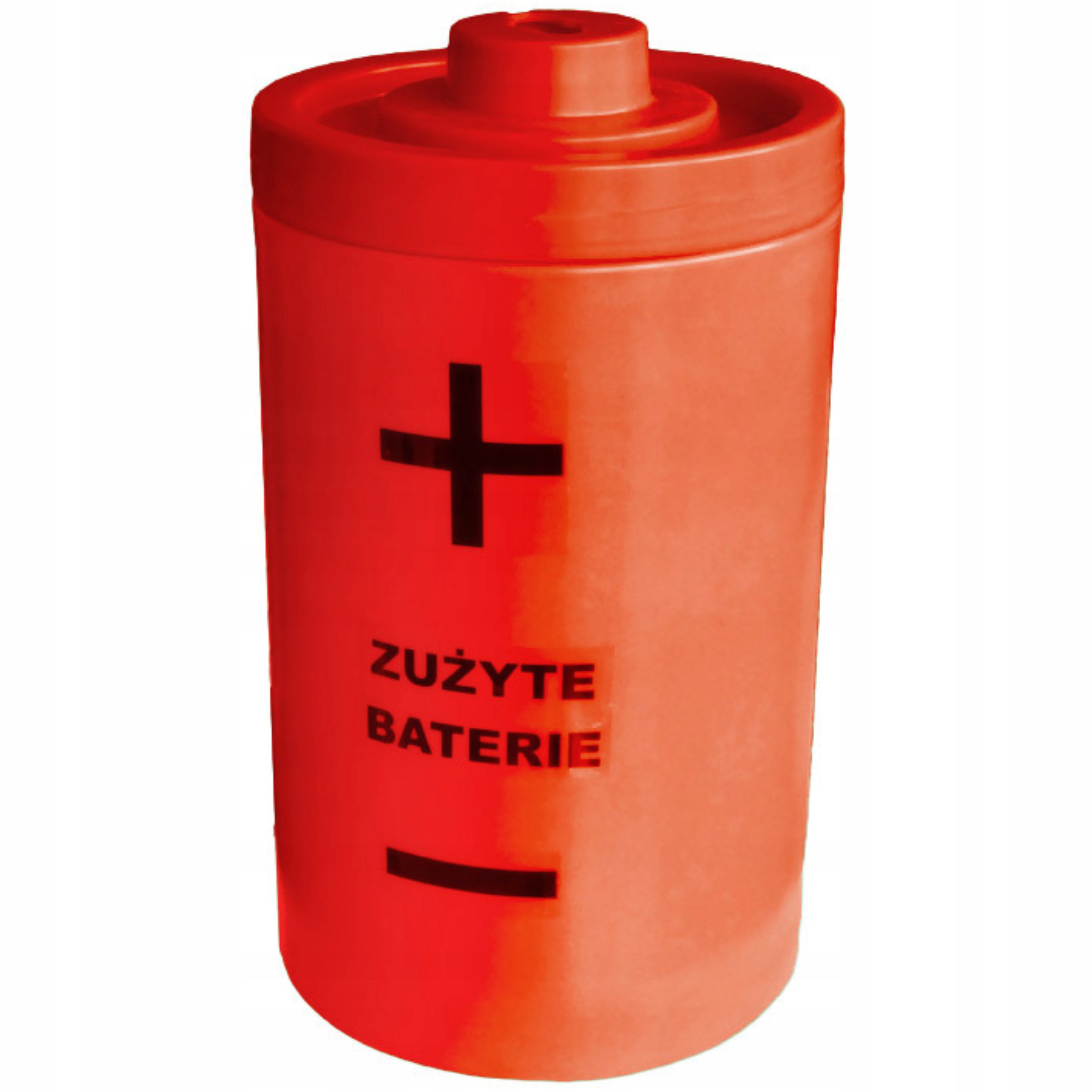 

Pojemnik na zużyte baterie 40l czerwony mocny duży