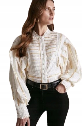 Karen Millen Dámská Halenka S Dlouhým Rukávem Ecru 44 2A5F6_A* 44 2A5