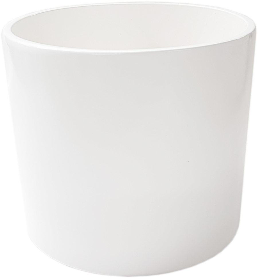 

Ceramiczna Osłonka Doniczka Walec Biały 16,6 CM