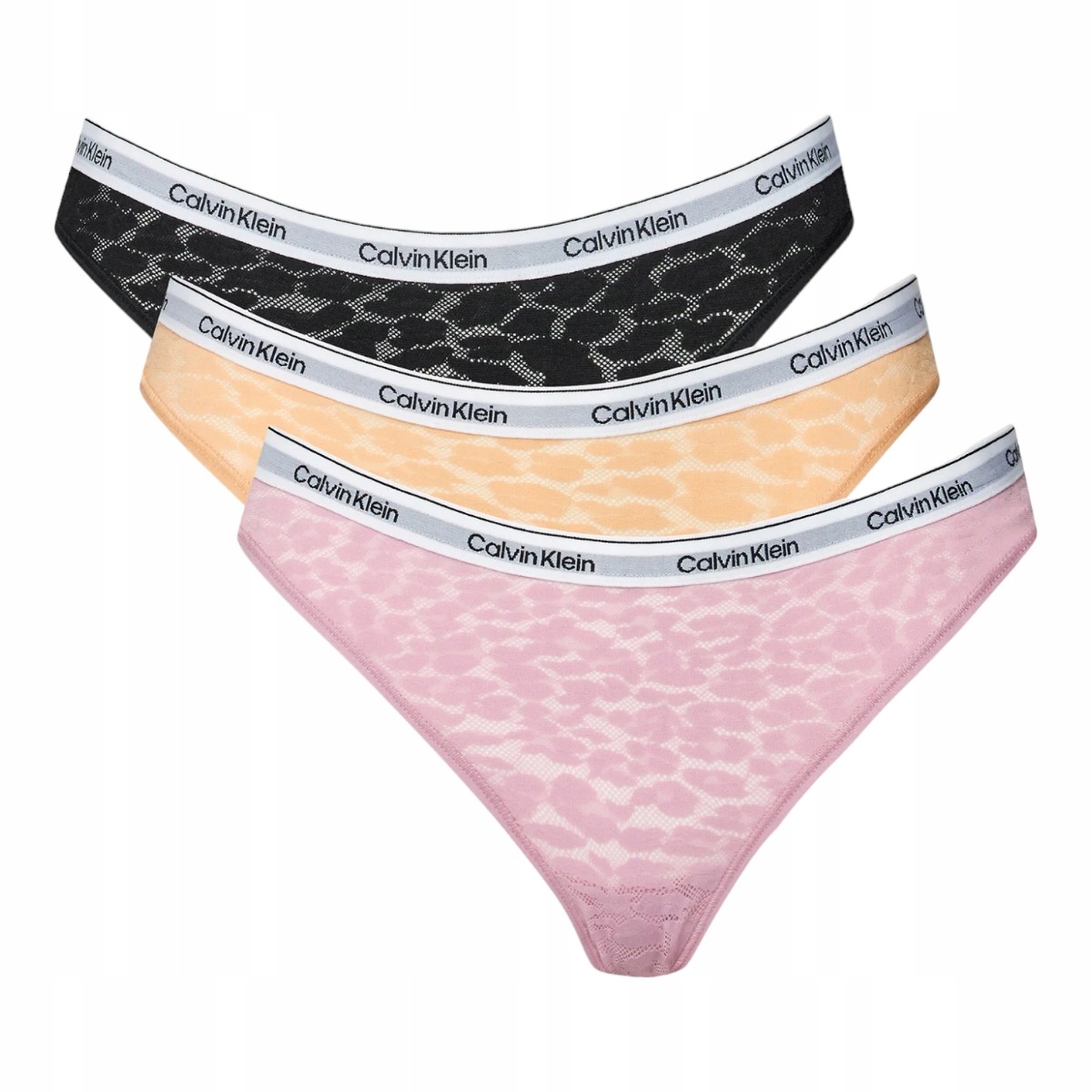 Calvin Klein Brazilské Kalhotky Dámské Kalhotky 3PK Černé/broskev/fialové Xs