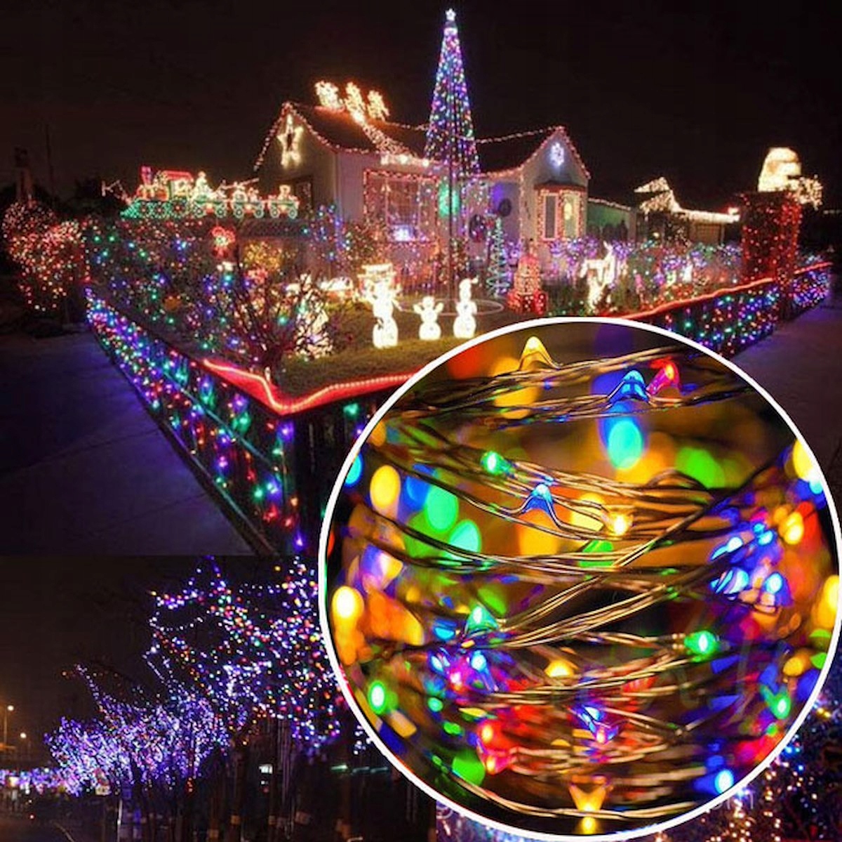 LAMPKI 20 LED DRUCIKI OŚWIETLENIE CHOINKOWE MULTIKOLOROWE NA BATERIE MIKRO Marka Springos