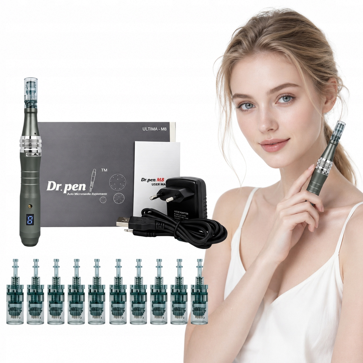 Dr. Pen ULTIMA-M8 Přístroj pro mikrojehlovou mezoterapii s 10 cartridgemi