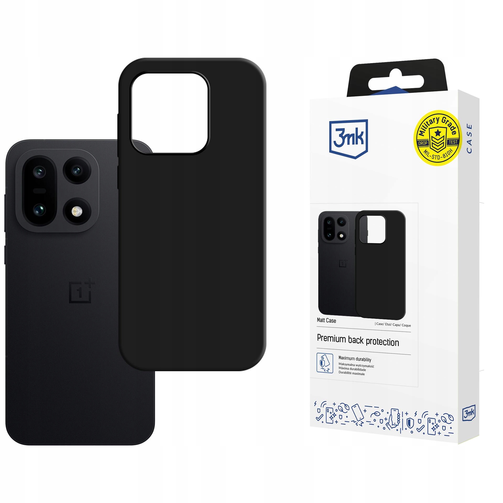 Etui 3mk Matt Case na OnePlus 15 5G czarne matowe 3mk Protection