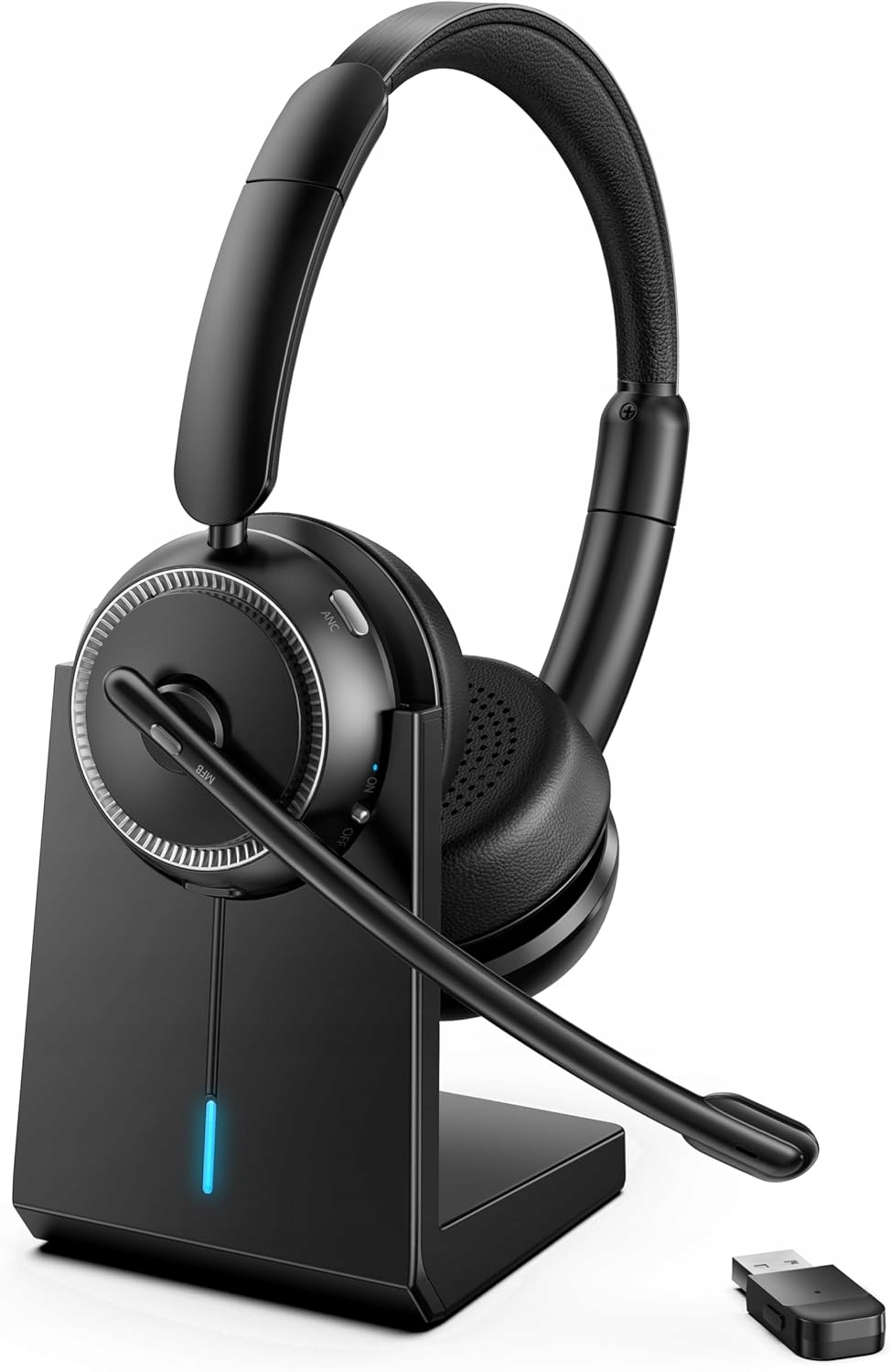 Bezdrôtové Slúchadlá Na Uši Bluetooth Angteela Anc Enc Pc Call Center