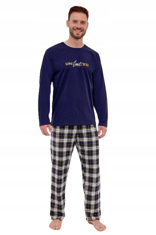 Pánské pyžamo Cornette Unlimited s dlouhým rukávem, velikost 2XL Bavlna 100%