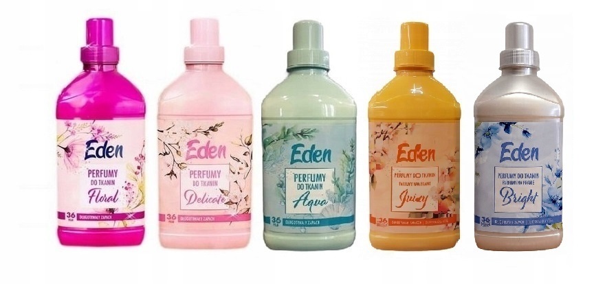 5xPERFUMY do Tkanin Eden Delicate Floral Juicy Aqua Bright 5x720 ml