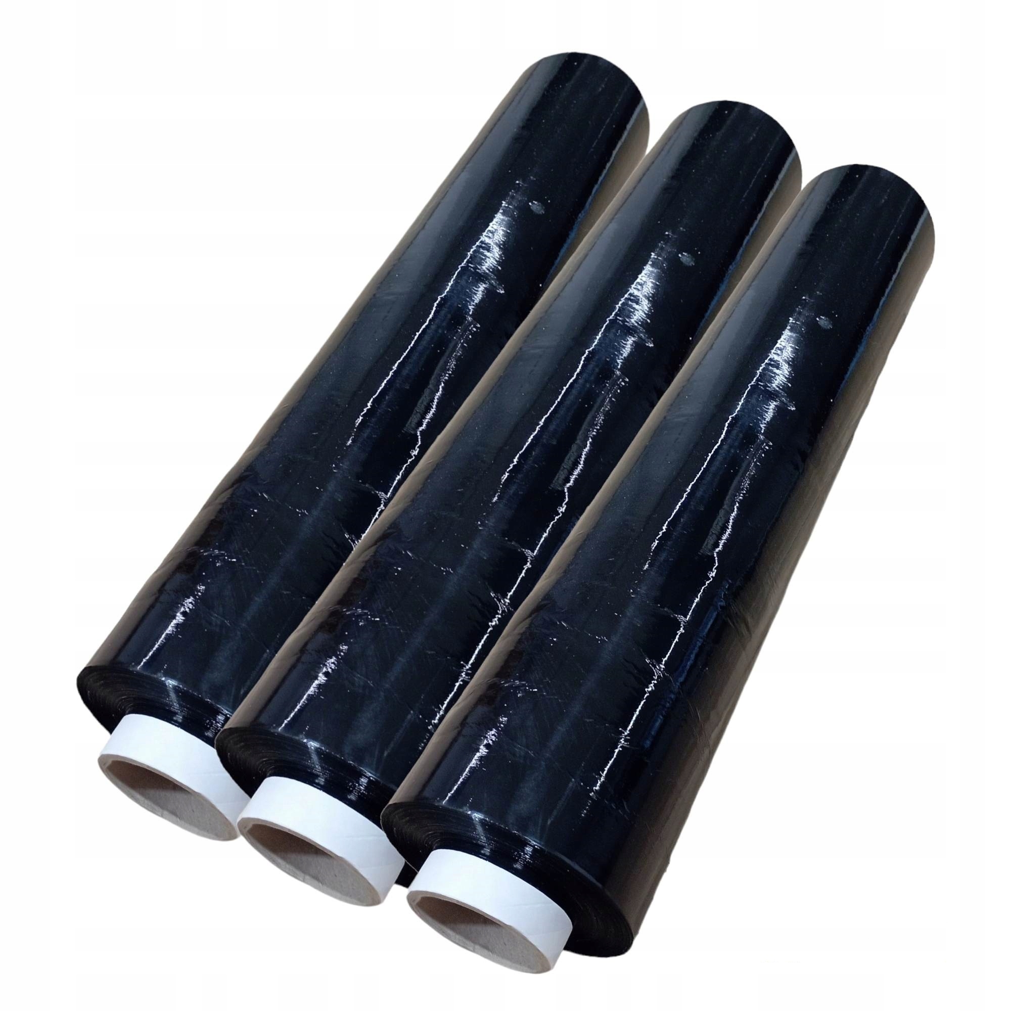 FOLIA STRETCH CZARNA DO PAKOWANIA XXL 3 ROLKI