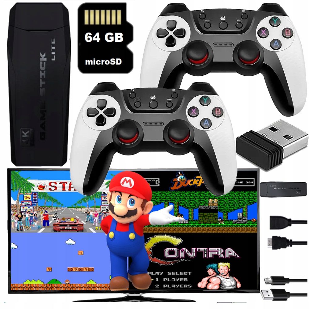 Gra Konsola Hdmi Game Box Emulator Tv 2 Kontrolery Pod Telewizor Dla Dzieci