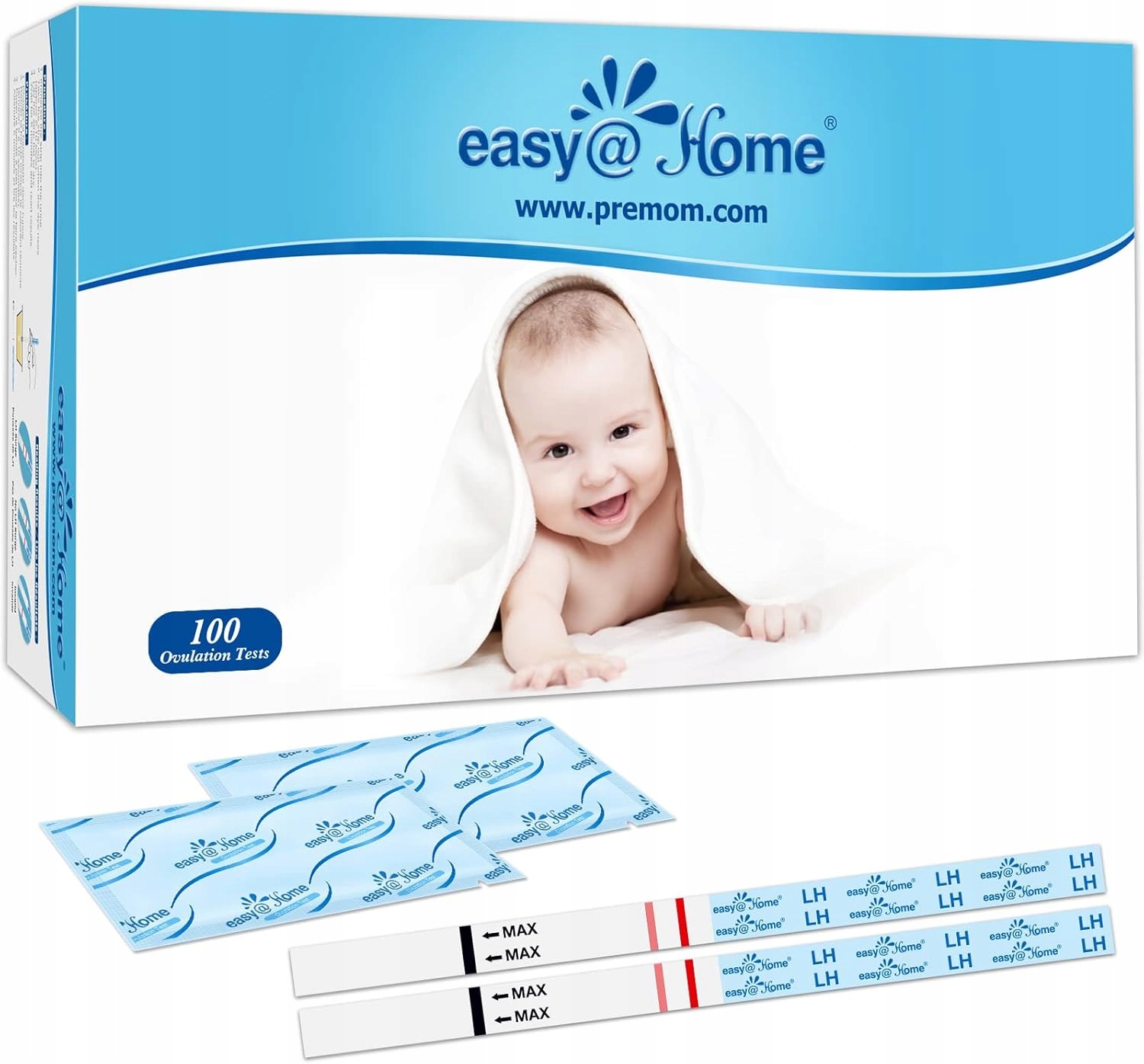 100 Testovacích Prúžkov Ovulácie Easy@home Aplikácia Premom – Testy