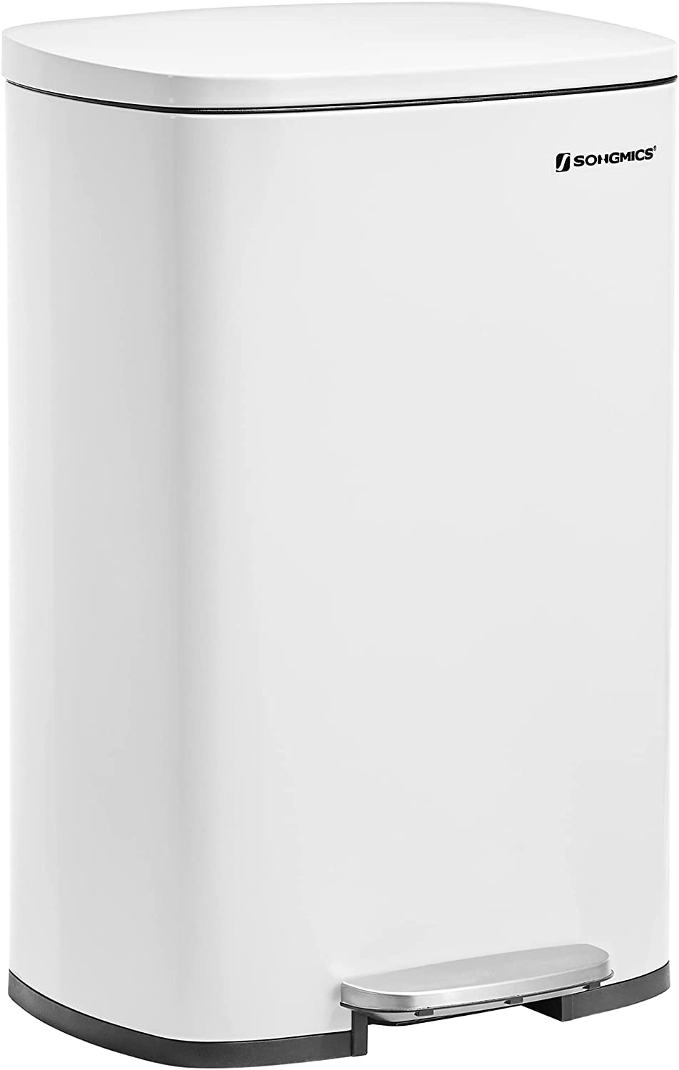 Praktický priestranný odpadkový kôš s vyberateľnou komorou 50 L biely
