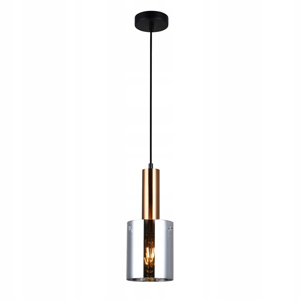 Závěsná lampa Italux Sardo Led, moderní mosaz