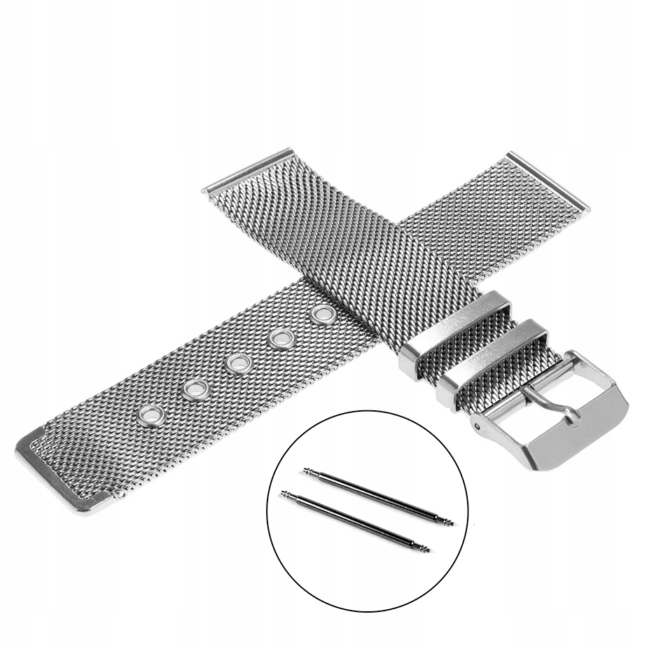 

Bransoleta Do Zegarka Siatka Mesh 18MM Srebrna