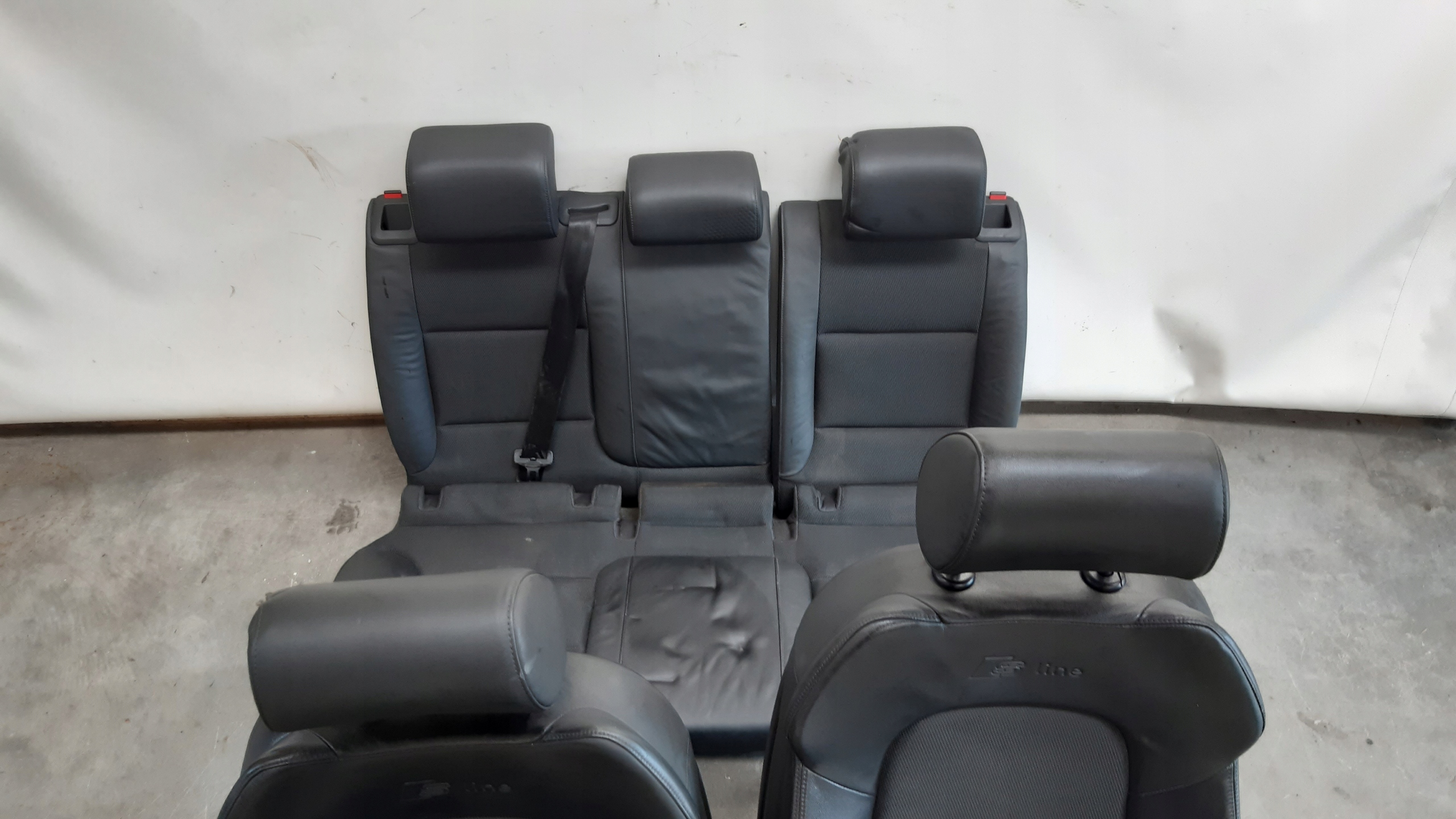Sitze Halbleder s-line grzane + Seiten kpl Audi A3 8P LIFT