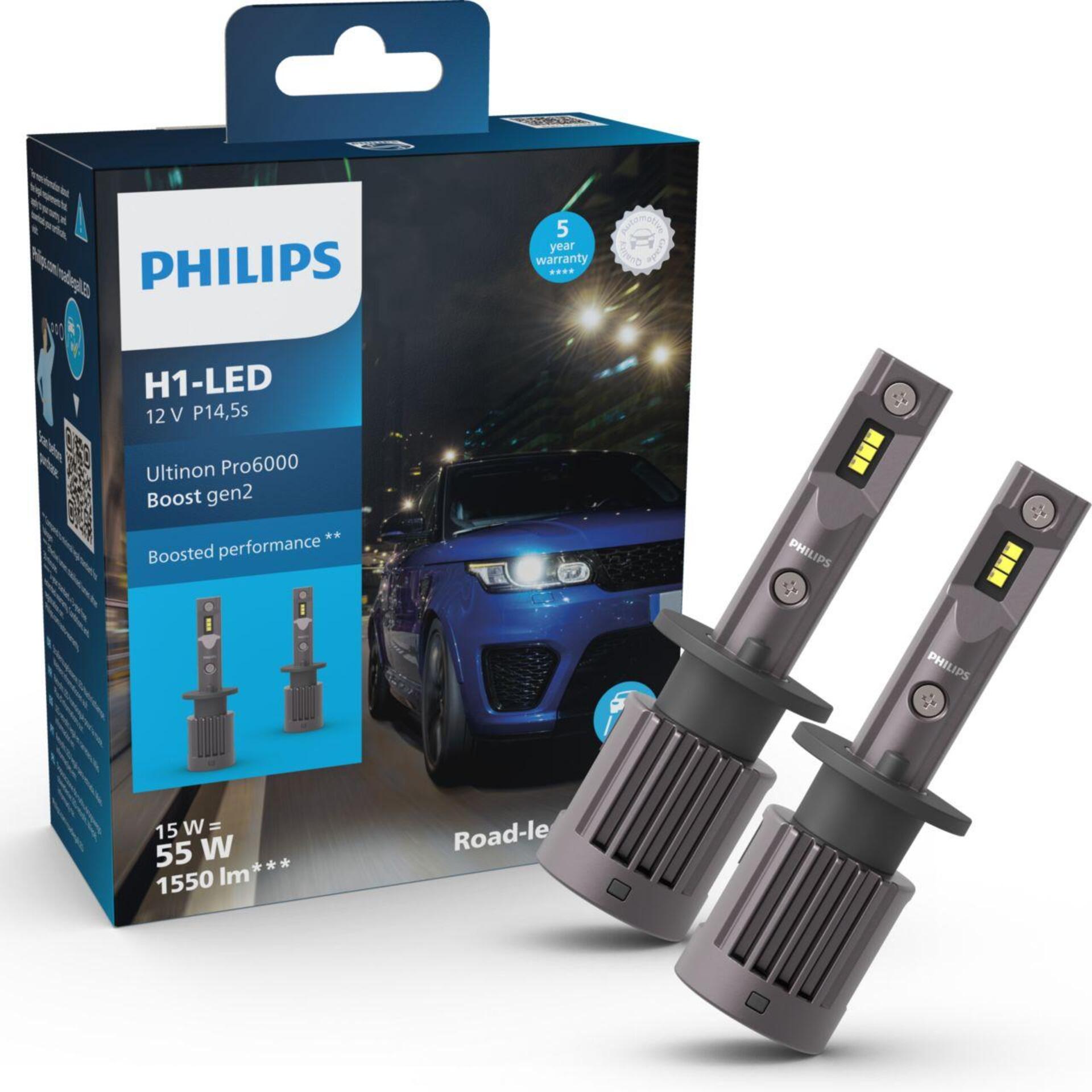 Philips Led H1 12V 15W Ultinon Pro6000 Boost Gen2 +450% s homologáciou 2ks 11