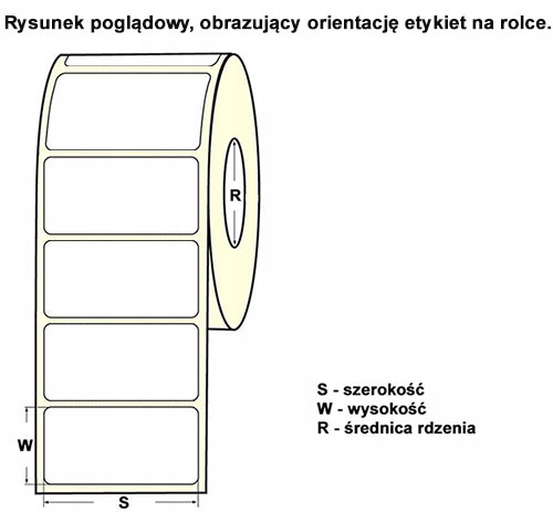 Etykiety termiczne białe 100x50 naklejki ZEBRA Rodzaj na taśmie