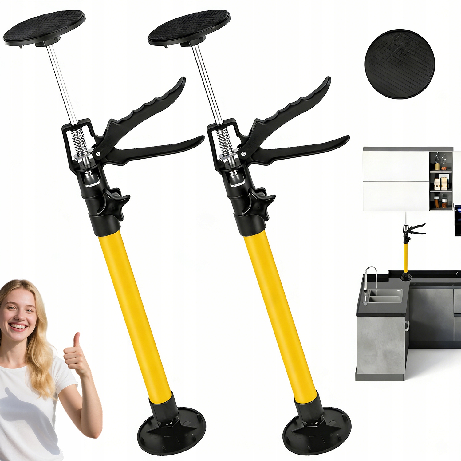 Rozpěrka Na Zárubně Gk Teleskopická 115-290cm 2KS 50KG Montáž Dveří Skříněk