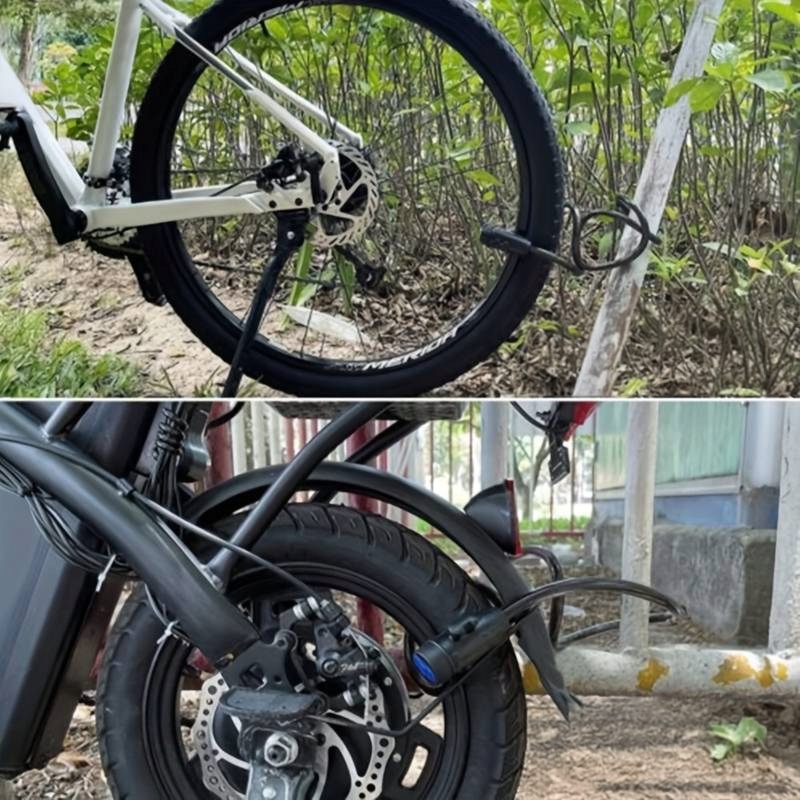 ZAPIĘCIE ROWEROWE BLOKADA DO ROWERU ZABEZPIECZENIE NA KLUCZYK MOCNA LINKA Grubość 11 mm