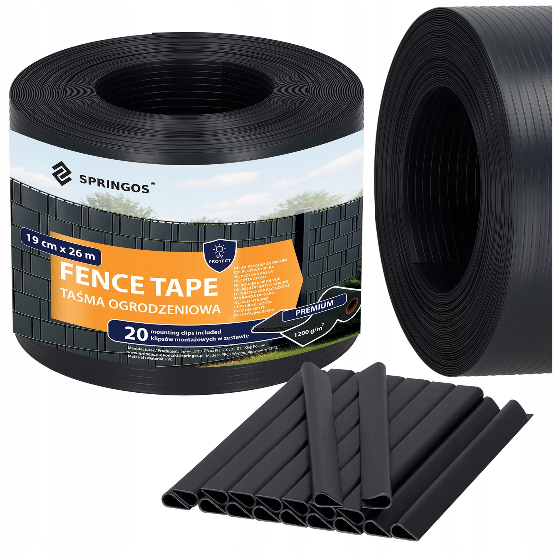 Taśma Ogrodzeniowa Premium Select 1200g Antracyt Osłona Na Ogrodzenie Płot