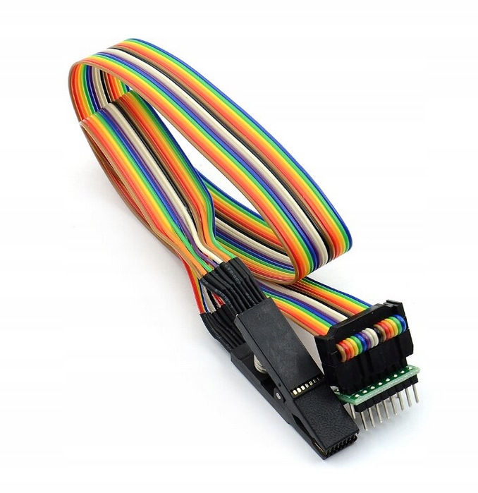Klips testowy SOIC 16-pin R=1,27mm z przew. i adap Marka inna