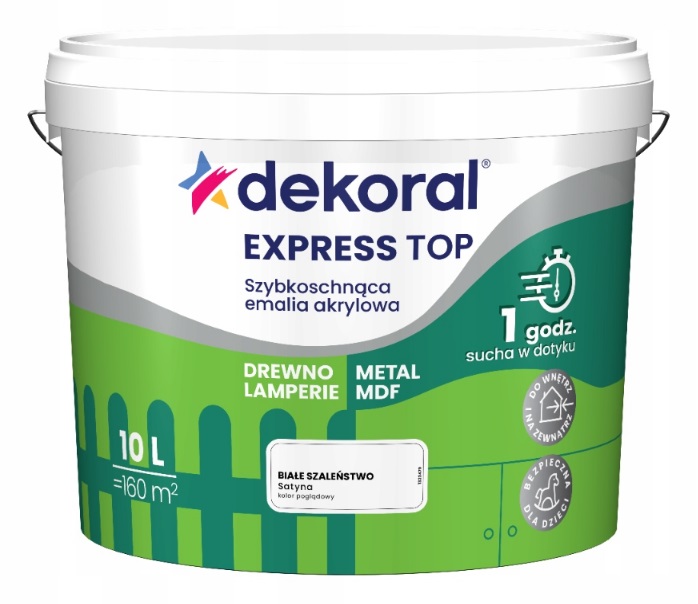 Dekoral Rychleschnoucí akrylový smalt Express Top bílé šílenství 2,5L