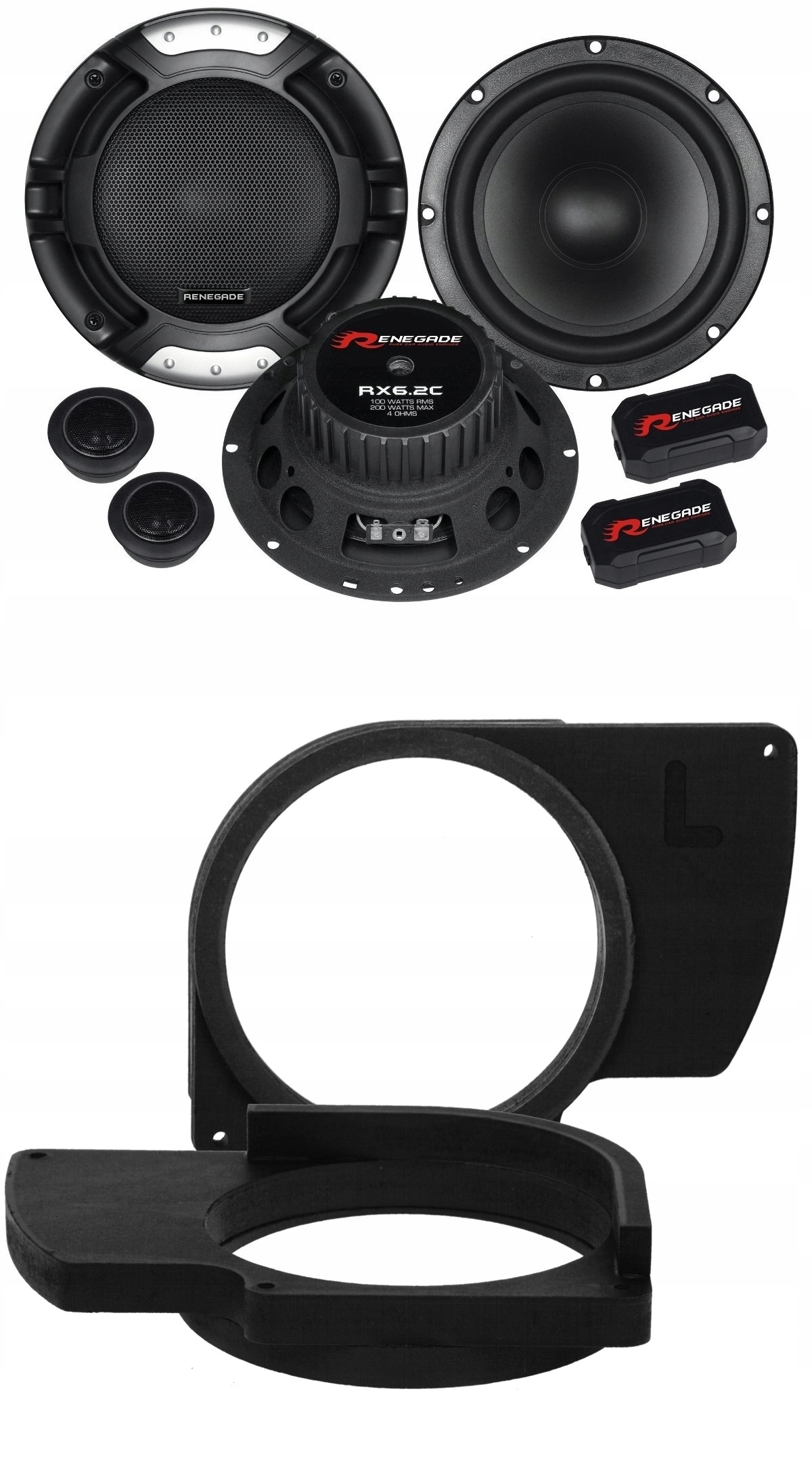 Automobilové reproduktory 165 mm Renegade RX6.2C Bmw 3 E46 Coupe Predné dištančné