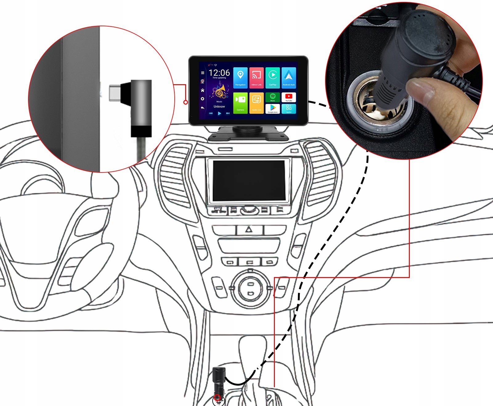 RADIO STACJA MULTIMEDIALNA ANDROID AUTO APPLE CARPLAY ANDROID 13 2/32GB GPS Kod producenta RADIO CARPLAY / ANDROID AUTO