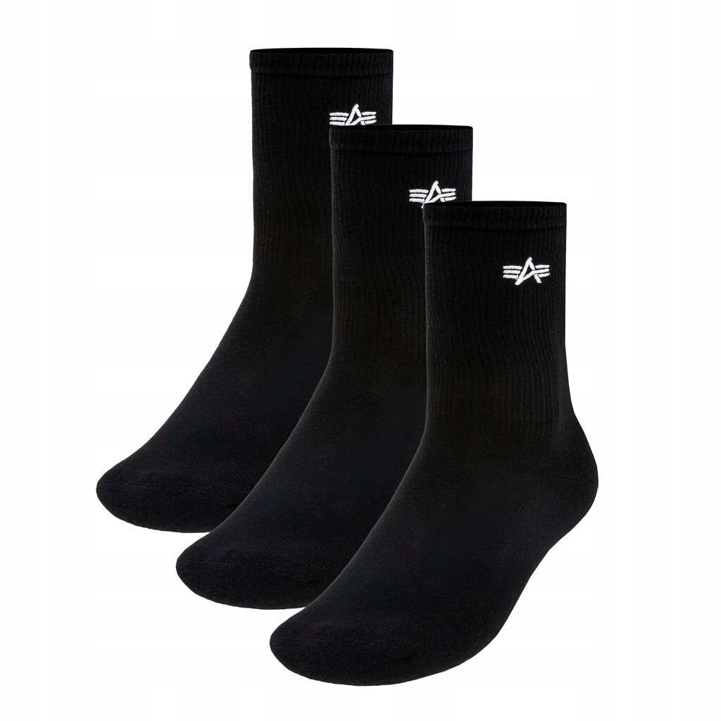 Skarpety trekkingowe Alpha Industries Basic Socks Black 3 pary 43/46