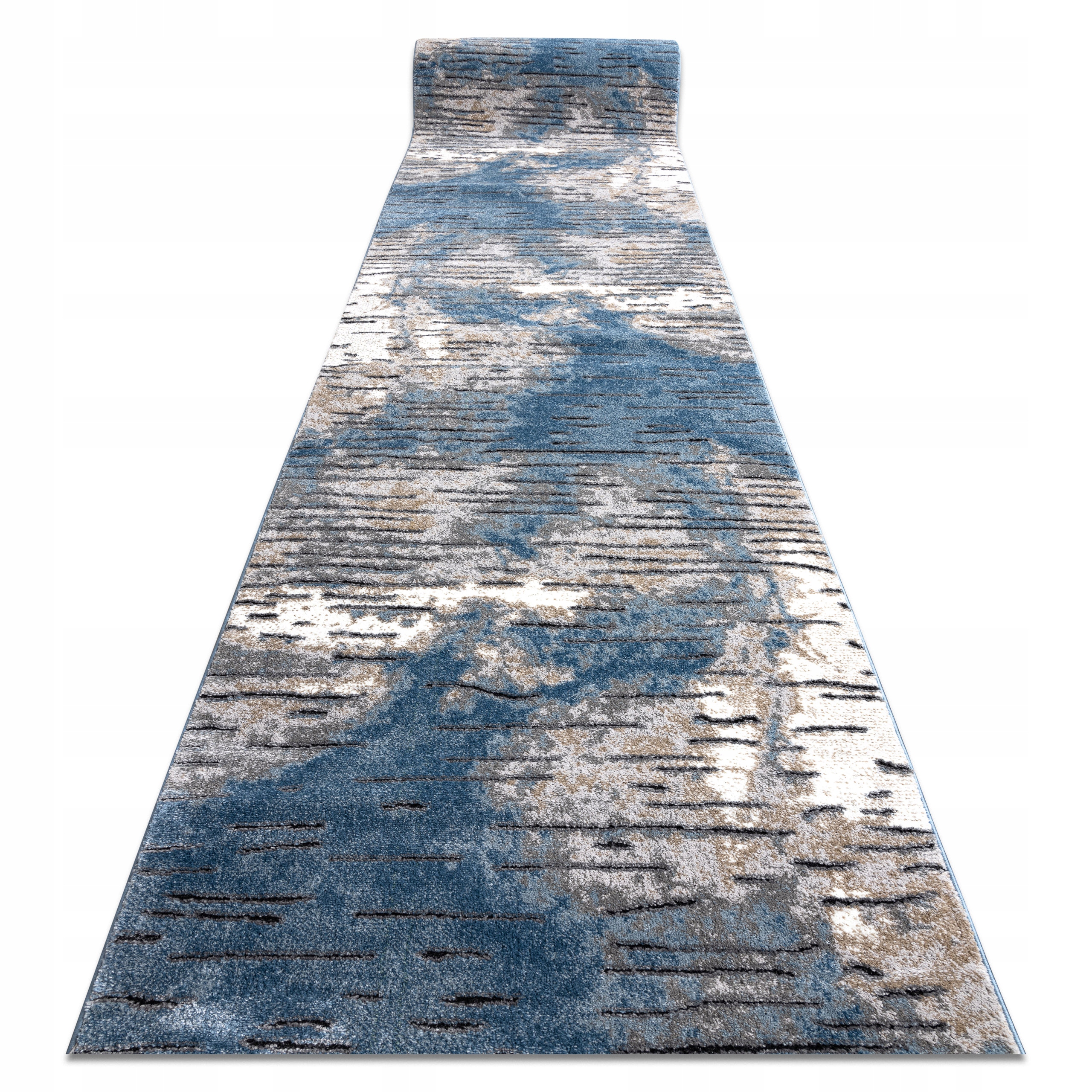 

Chodnik Cozy 80 cm Linie Paski niebieski *Q3093