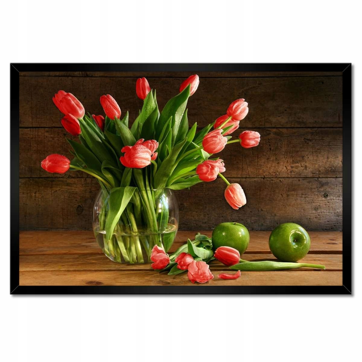 Plakáty v rámu 60x40 Červené tulipány