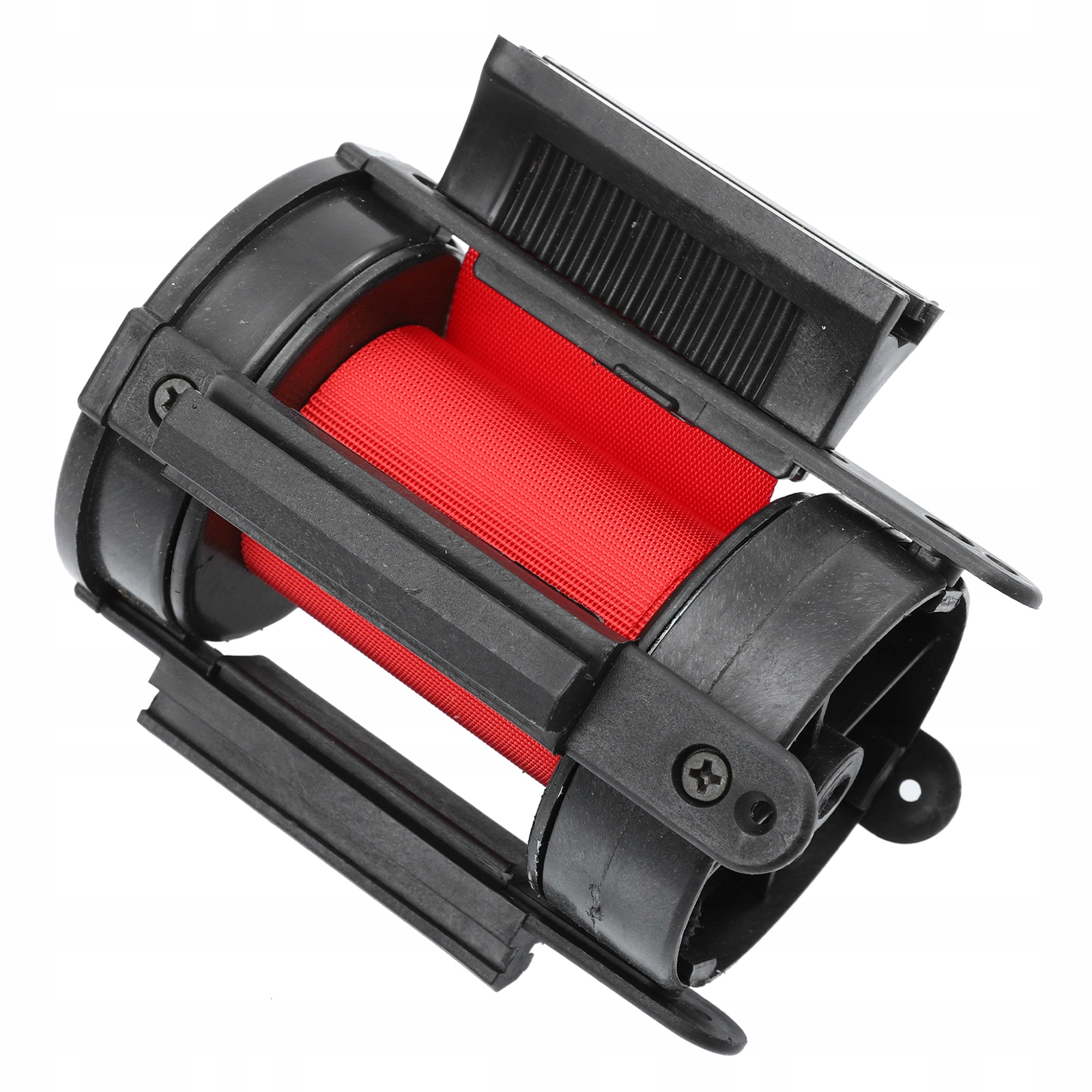 ZWIJANY PAS OSTRZEGAWCZY NA STOPIENIU BARIERY KOLEJKOWEJ Marka bez marki