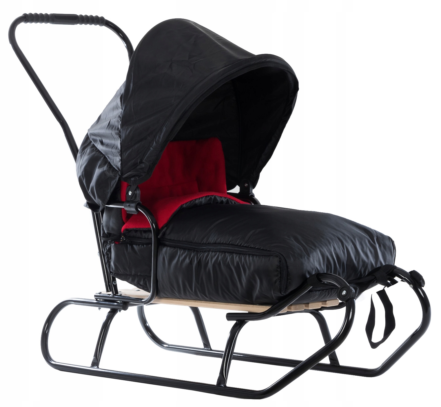 Polskie Sanki Blackline śpiwór oparcie pchacz Budka do 130 kg