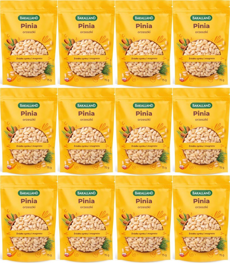 Bakalland Pinia orzechy piniowe całe 75 g x12