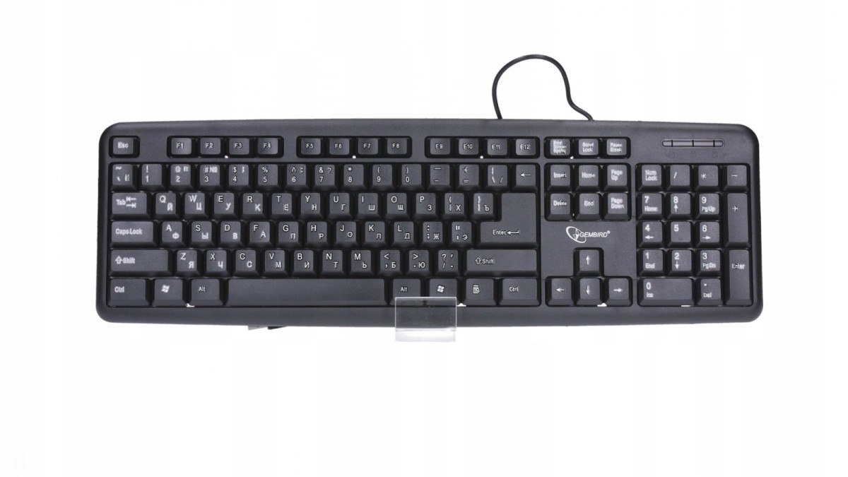 Gembird Klawiatura Standardowa Usb czarna Cyrylica