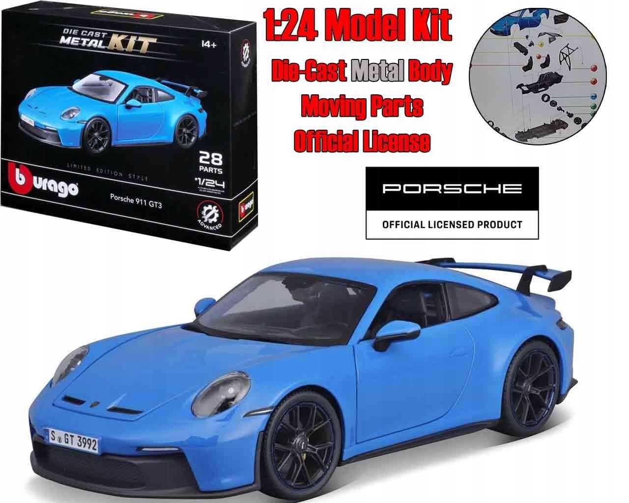 Porsche 911 Gt3 Modelářský set 1/24